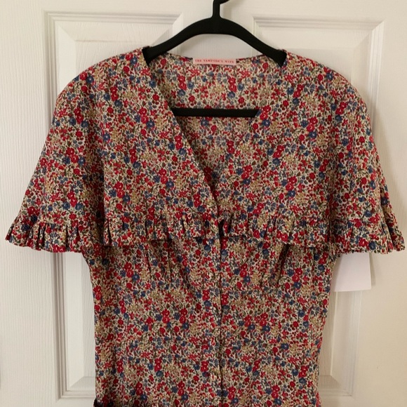 Vampires Wife CHARLOTTE LIBERTY FLORAL-PRINT COTTON DRESS Size - UK10/US6 - Picture 10 of 16